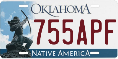 OK license plate 755APF