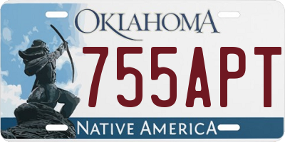 OK license plate 755APT