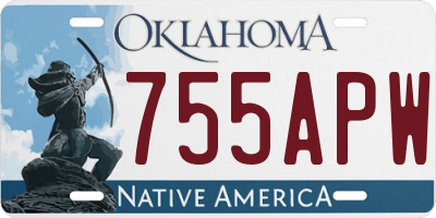 OK license plate 755APW