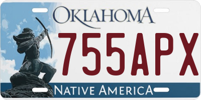 OK license plate 755APX