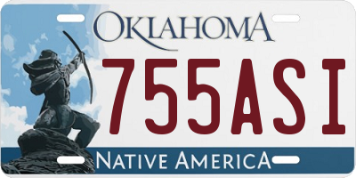 OK license plate 755ASI