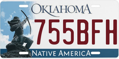 OK license plate 755BFH