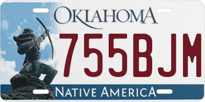 OK license plate 755BJM