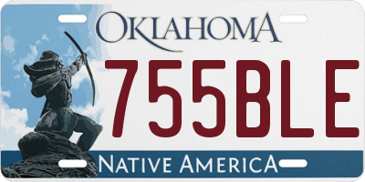 OK license plate 755BLE
