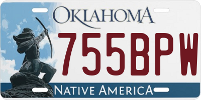 OK license plate 755BPW
