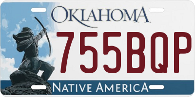 OK license plate 755BQP