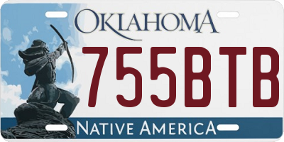 OK license plate 755BTB