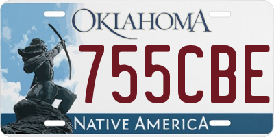 OK license plate 755CBE