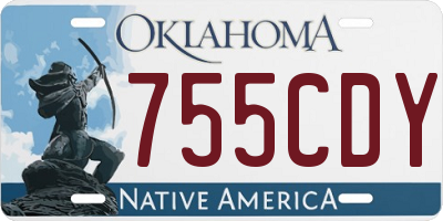 OK license plate 755CDY