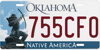 OK license plate 755CFO