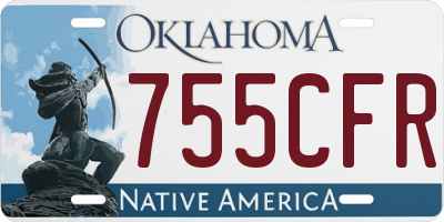 OK license plate 755CFR