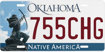 OK license plate 755CHG