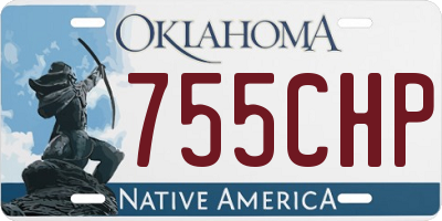 OK license plate 755CHP