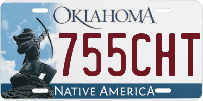 OK license plate 755CHT
