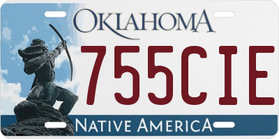 OK license plate 755CIE