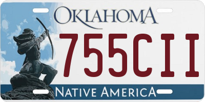 OK license plate 755CII