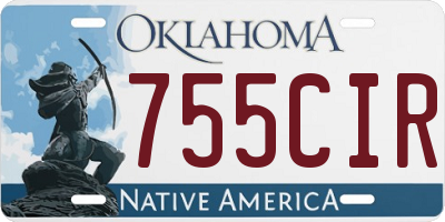 OK license plate 755CIR