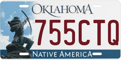 OK license plate 755CTQ