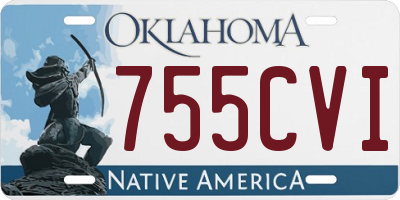 OK license plate 755CVI