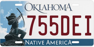 OK license plate 755DEI