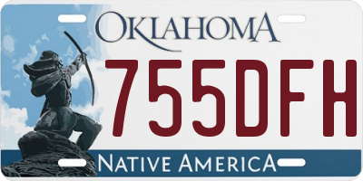 OK license plate 755DFH