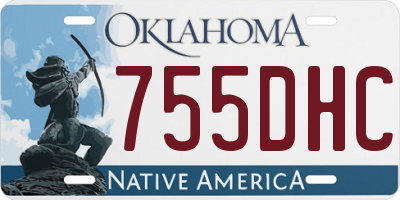 OK license plate 755DHC