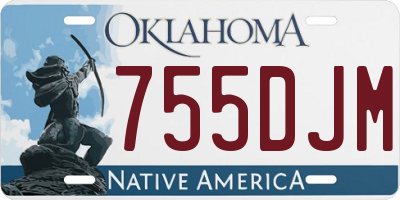 OK license plate 755DJM