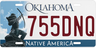OK license plate 755DNQ