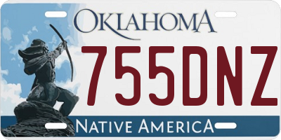 OK license plate 755DNZ
