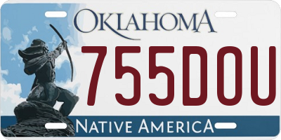 OK license plate 755DOU
