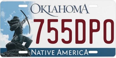 OK license plate 755DPO