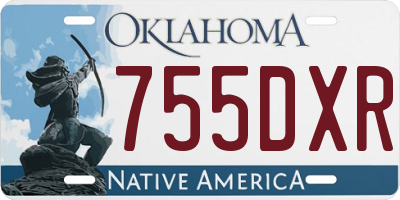 OK license plate 755DXR
