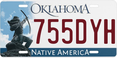 OK license plate 755DYH