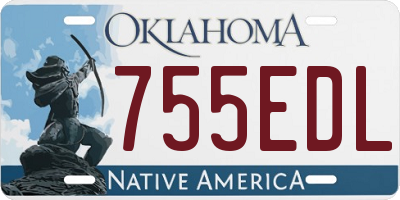 OK license plate 755EDL