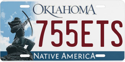 OK license plate 755ETS