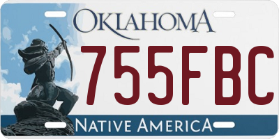 OK license plate 755FBC