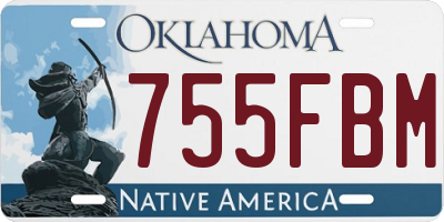 OK license plate 755FBM