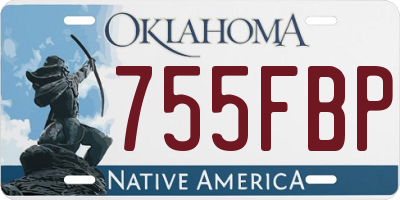 OK license plate 755FBP