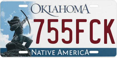 OK license plate 755FCK