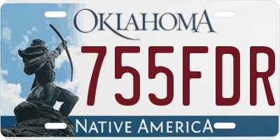 OK license plate 755FDR