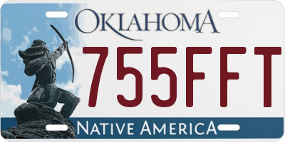 OK license plate 755FFT