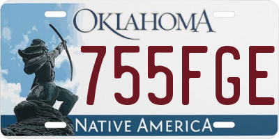 OK license plate 755FGE