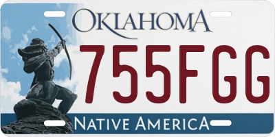 OK license plate 755FGG