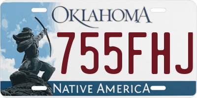 OK license plate 755FHJ
