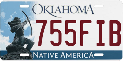 OK license plate 755FIB