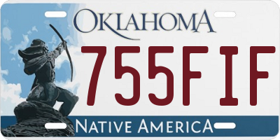 OK license plate 755FIF