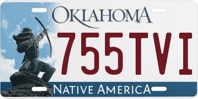 OK license plate 755TVI