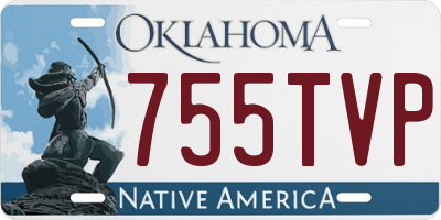 OK license plate 755TVP