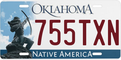 OK license plate 755TXN