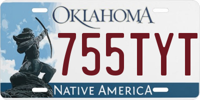 OK license plate 755TYT